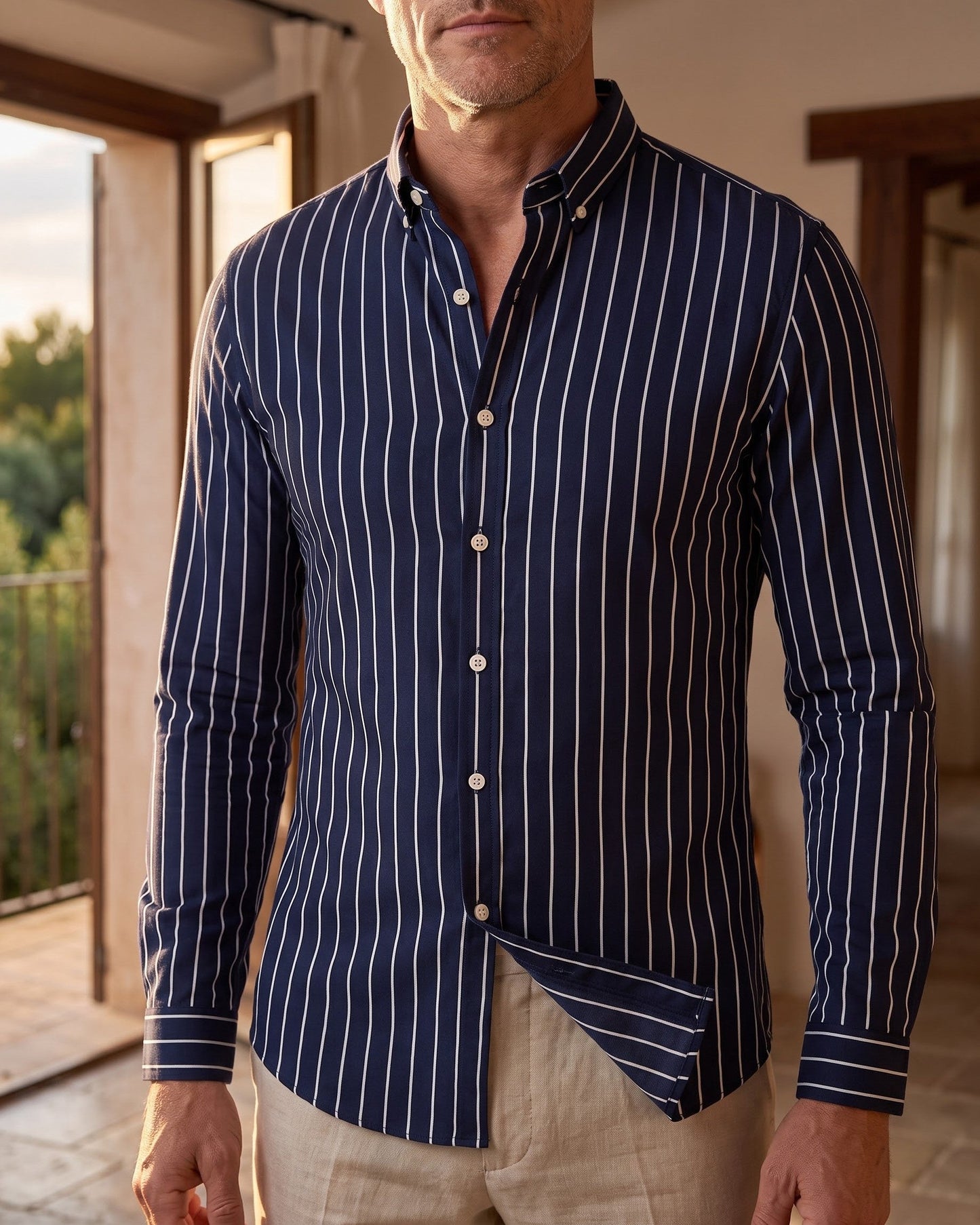 Lucio Striped Button-Down Shirt